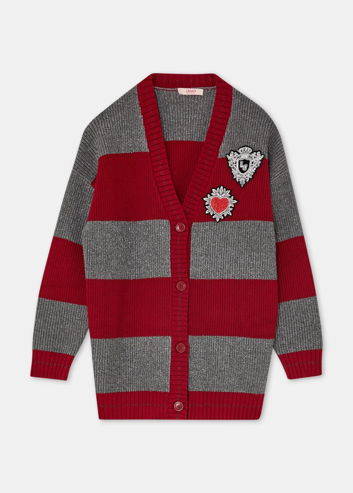 Cardigan lurex® a righe