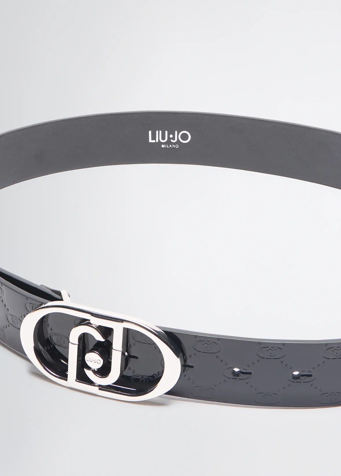 Cintura in pelle con logo