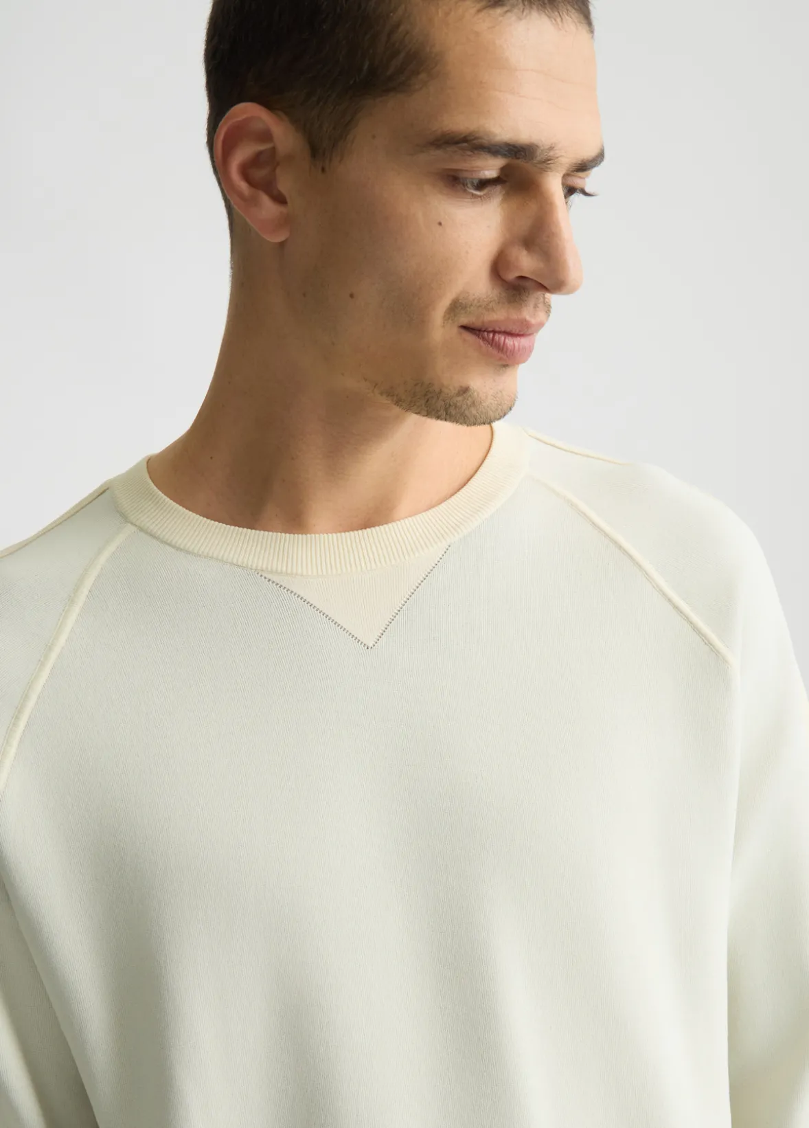 Felpa con inserti in maglia