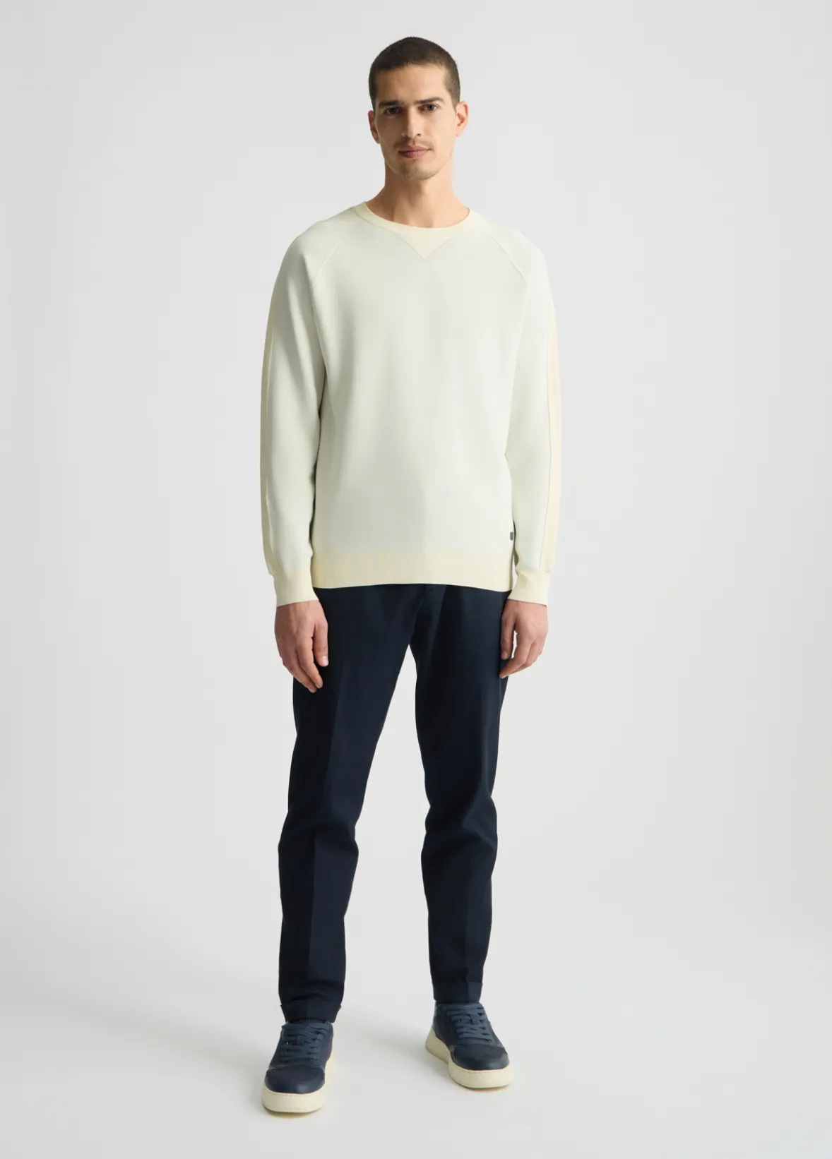 Felpa con inserti in maglia