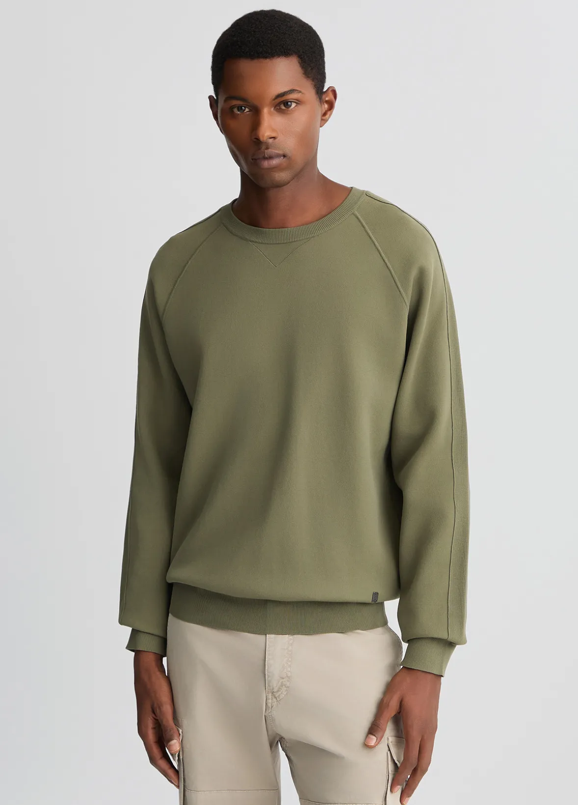 Felpa con inserti in maglia
