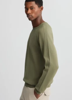 Felpa con inserti in maglia