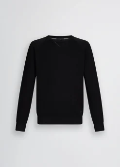 Felpa con inserti in maglia