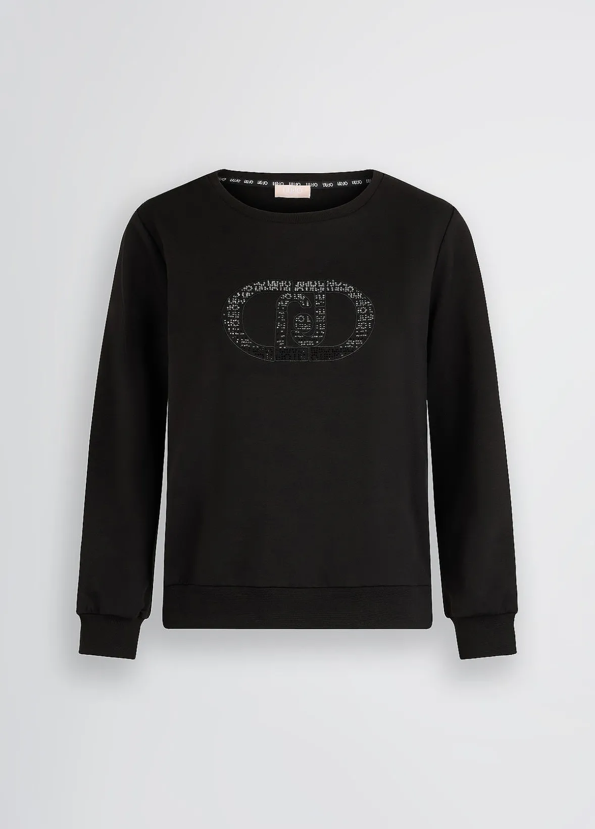 Felpa con logo e strass