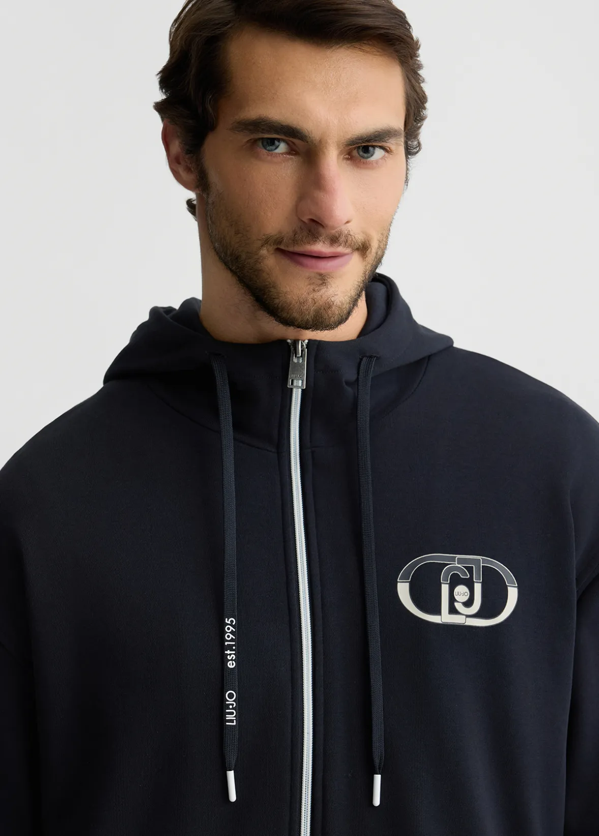 Felpa con zip e cappuccio