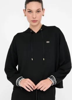 Felpa lurex® con cappuccio