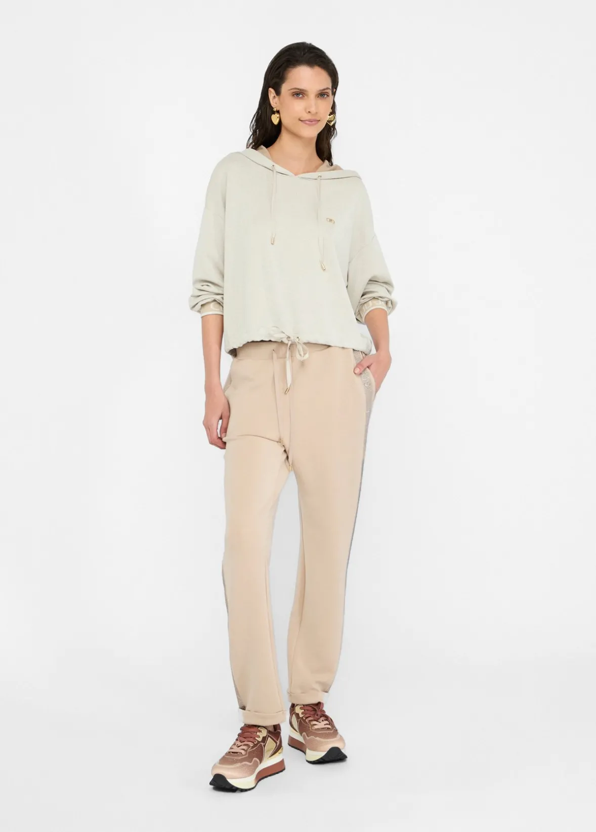 Felpa lurex® con cappuccio