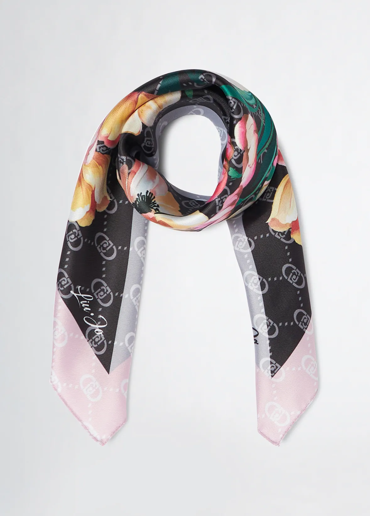 Foulard con angolo floreale