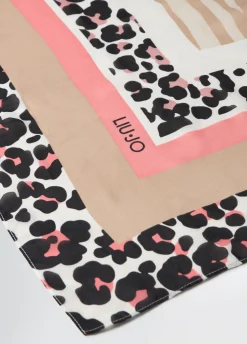 Foulard con stampa animalier