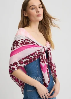 Foulard con stampa animalier