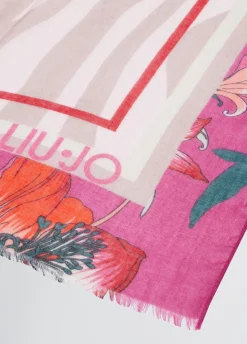 Foulard con stampa floreale