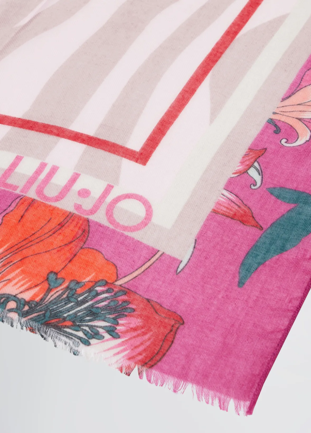 Foulard con stampa floreale