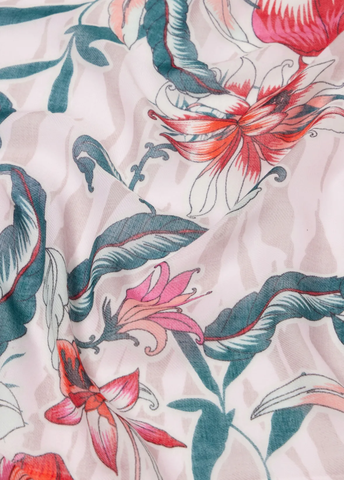 Foulard con stampa floreale