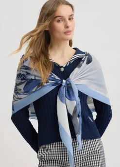Foulard con stampa floreale