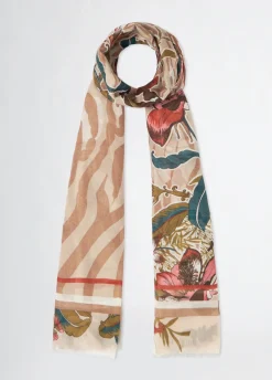 Foulard con stampa floreale