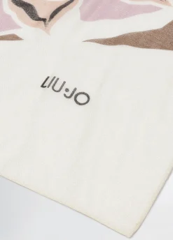 Foulard lurex® con stampa floreale