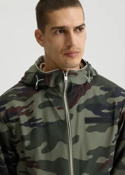 Giacca a vento camouflage