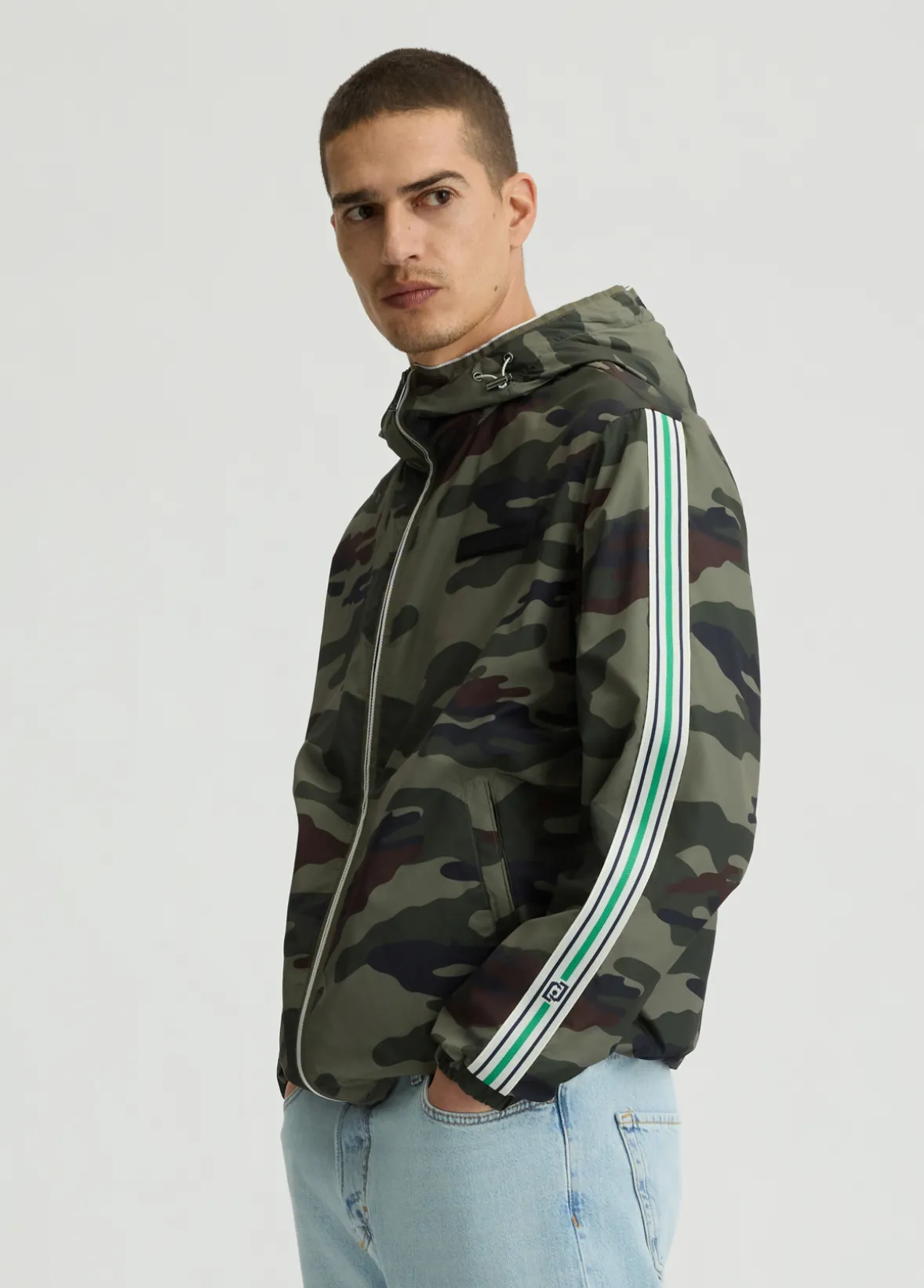 Giacca a vento camouflage