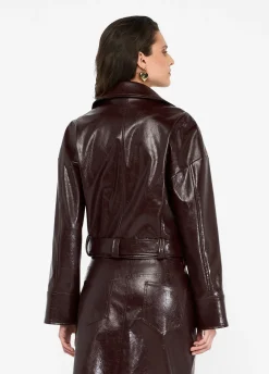 Giacca biker glossy