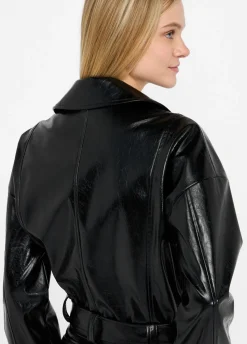 Giacca biker glossy