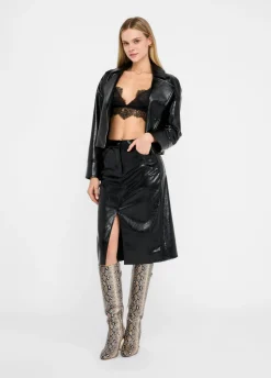 Giacca biker glossy