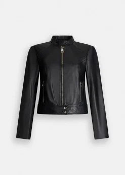 Giacca biker in pelle