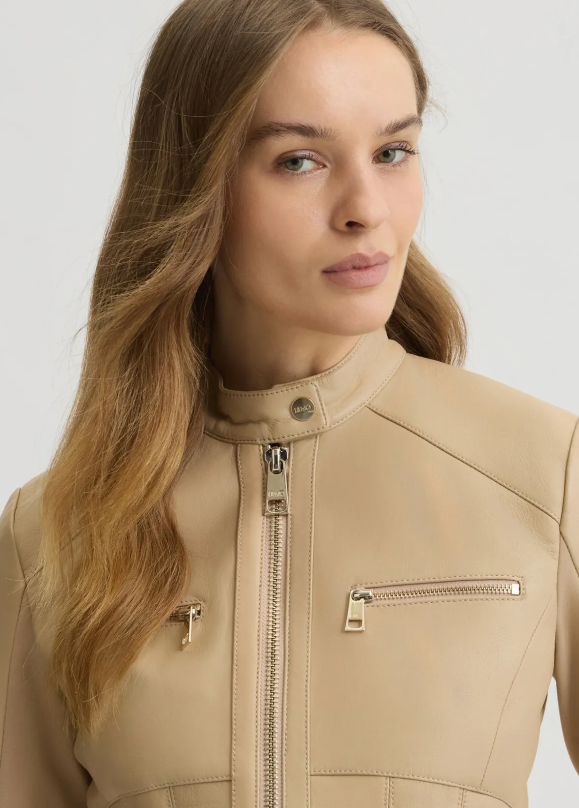 Giacca biker in pelle