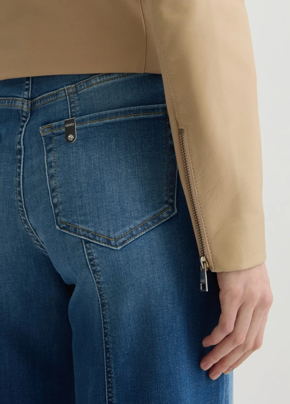 Giacca biker in pelle