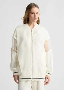 Giacca con zip e logo
