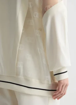 Giacca con zip e logo