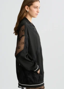 Giacca con zip e logo
