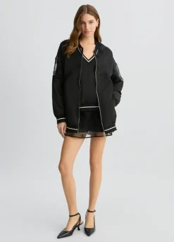Giacca con zip e logo
