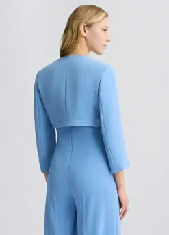 Giacca cropped in envers satin