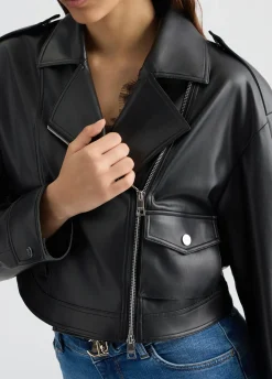 Giacca cropped modello biker