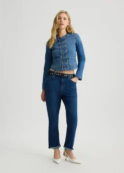 Giacca di jeans con catena gioiello