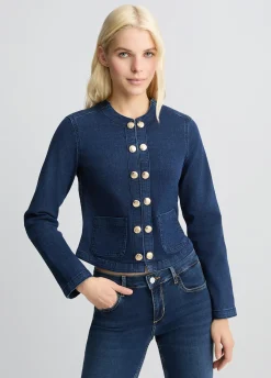 Giacca di jeans con catena gioiello
