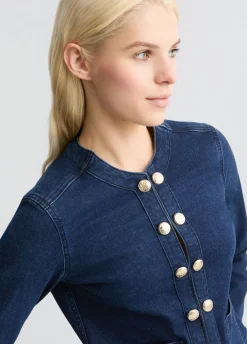 Giacca di jeans con catena gioiello