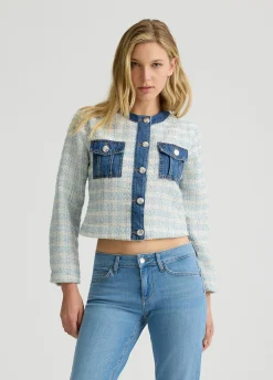 Giacca in denim bouclé