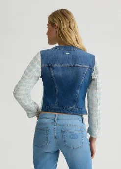 Giacca in denim bouclé