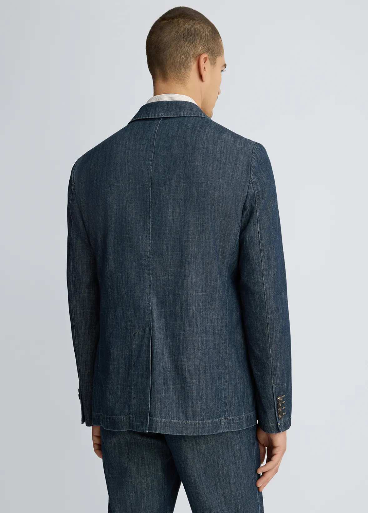 Giacca in denim chambray