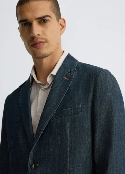 Giacca in denim chambray