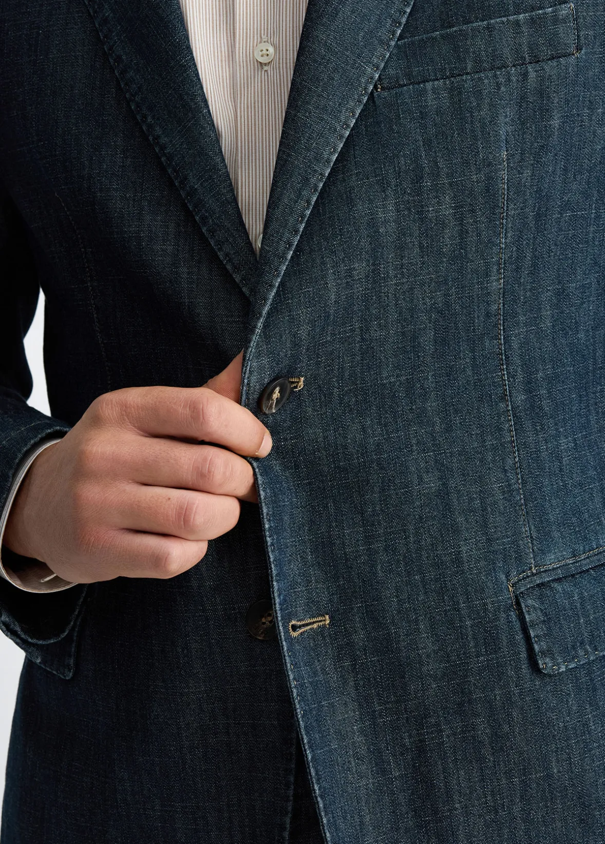 Giacca in denim chambray