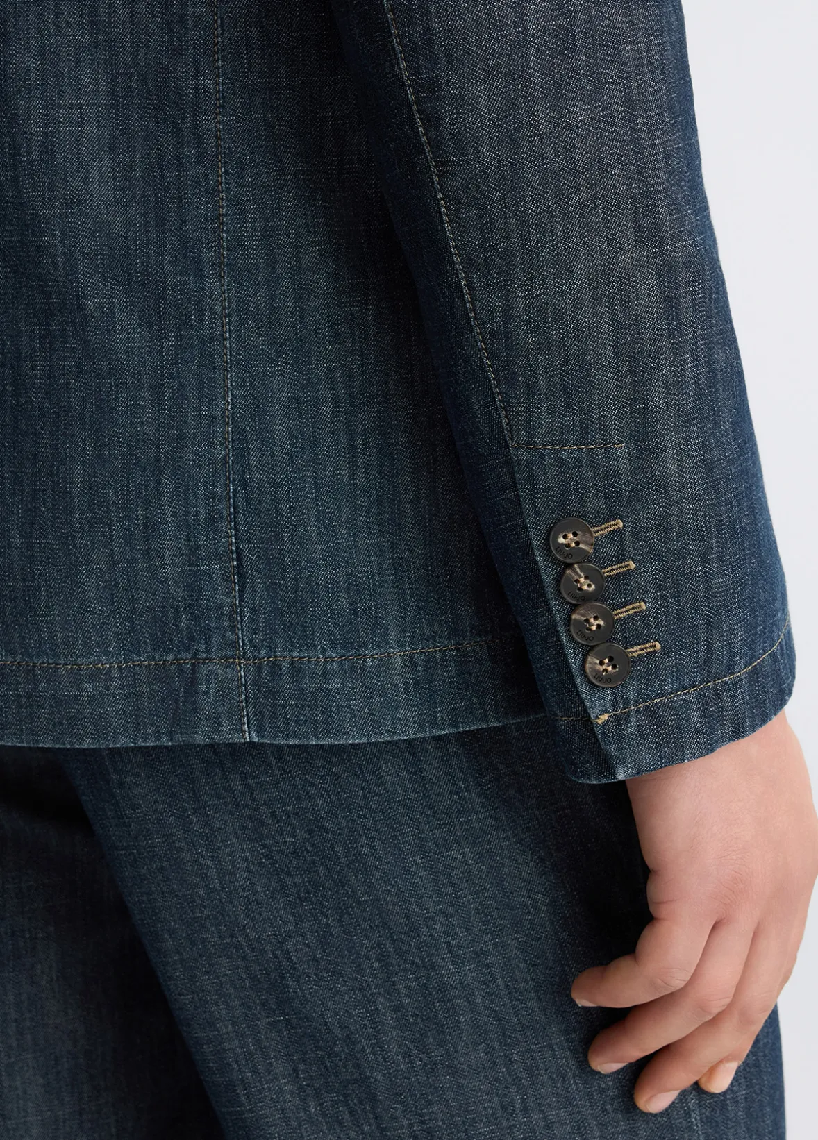 Giacca in denim chambray