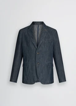 Giacca in denim chambray