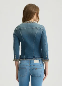 Giacca in denim con catene