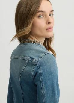 Giacca in denim con catene
