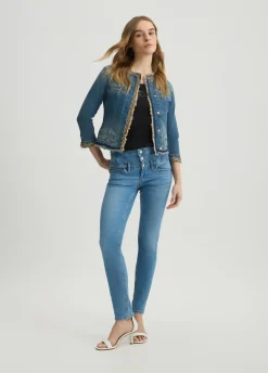 Giacca in denim con catene