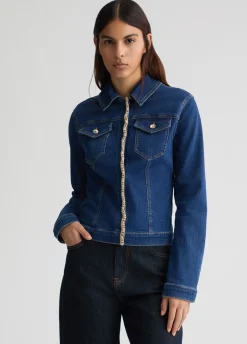 Giacca in denim con strass