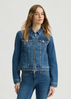 Giacca in denim con zip
