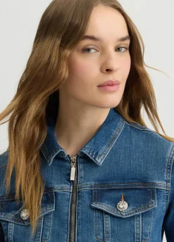 Giacca in denim con zip